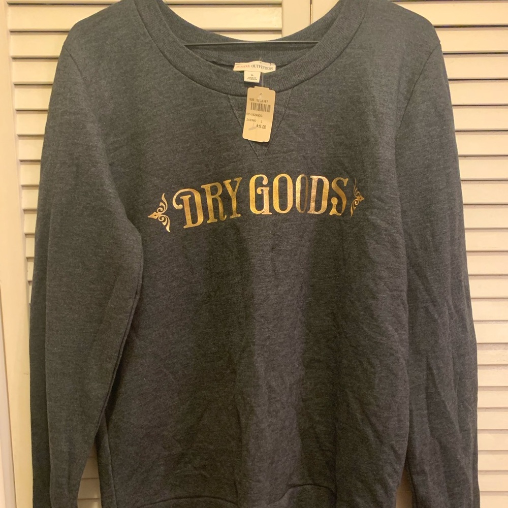 Dry Goods sweatshirt navy blue size large brand new with tags
